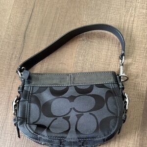 Coach Black and Gray Shoulder Bag